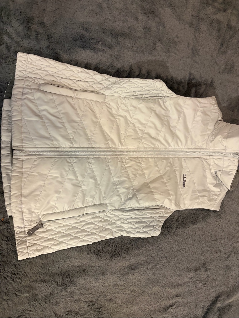 L.L. Bean Quilted White Women's Vest